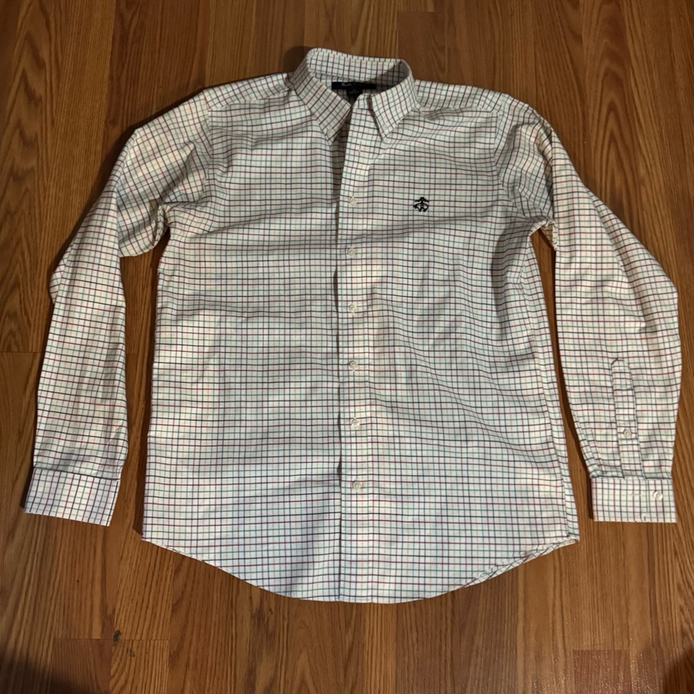 Brooks Brothers Colorful Checkered Long- Sleeve‎ Button  Down Dress Shirt Preppy